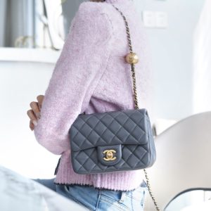 Chanel 金属球方胖子 深灰色 图1