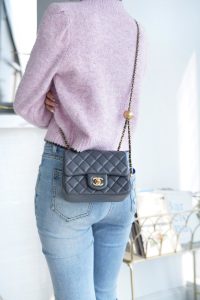 Chanel 金属球方胖子 深灰色 图6