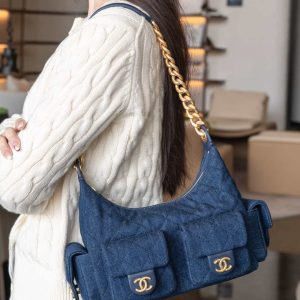 Chanel 25c 爆款牛仔hobo 嬉皮包 小号 图1