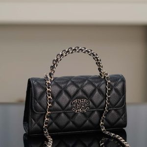 Chanel 25s 交叉手柄kelly 黑金 横版 图4