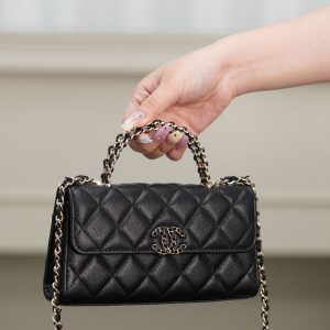 Chanel 25s 交叉手柄kelly 黑金 横版 图5