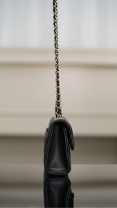 Chanel 25s 交叉手柄kelly 黑金 横版 图6