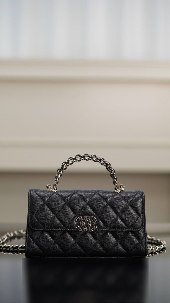 Chanel 25s 交叉手柄kelly 黑金 横版 图1
