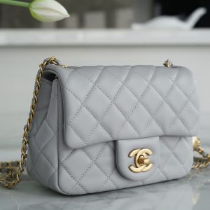 Chanel 王̆̈炸̆̈ CF金属球 方胖子 浅灰色 图2