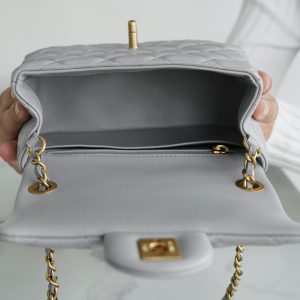Chanel 王̆̈炸̆̈ CF金属球 方胖子 浅灰色 图6