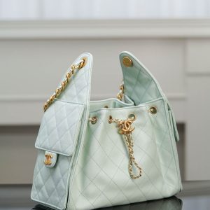 Chanel small hobo 薄荷绿小号 图3