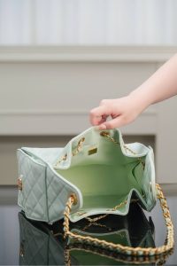 Chanel small hobo 薄荷绿小号 图8
