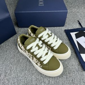 上新 CD迪奥 B33 牛皮 舒适潮流 低帮 板鞋 卡其色 图1