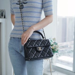 CHANEL 24p 手柄kelly盒子 黑色小号 图5
