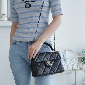 CHANEL 24p 手柄kelly盒子 黑色小号 图6