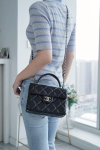 CHANEL 24p 手柄kelly盒子 黑色小号 图7