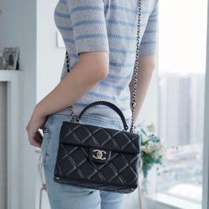 CHANEL 24p 手柄kelly盒子 黑色小号 图7
