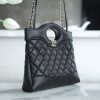 Chanel 31bag mini 黑色 褶皱小牛皮 图1