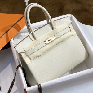 半手工 birkin 30cm 奶昔白 金银 图1