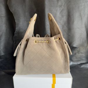 Chanel 25c 灰色麂皮hobo 小号 图3