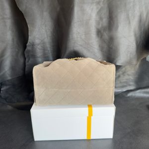 Chanel 25c 灰色麂皮hobo 小号 图5