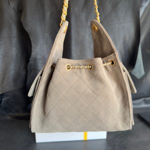 Chanel 25c 灰色麂皮hobo 小号 图7