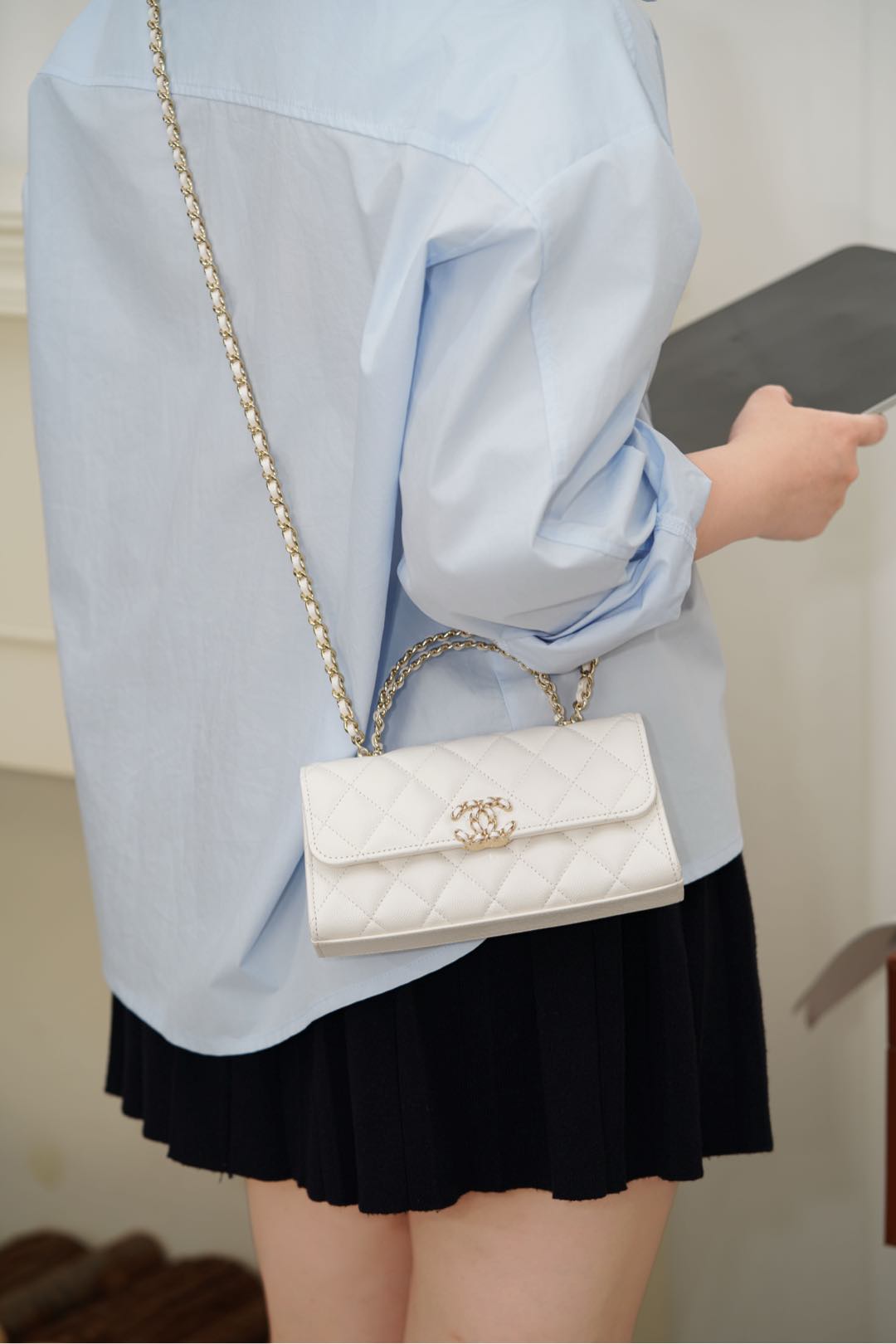 Chanel 25s 交叉手柄kelly 白金 横版 图2