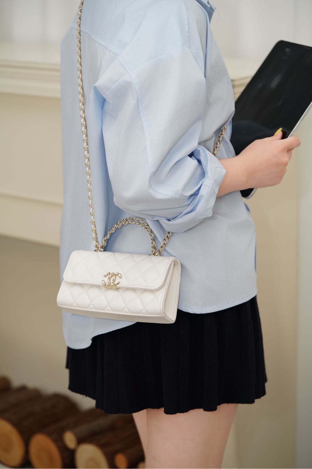 Chanel 25s 交叉手柄kelly 白金 横版 图7