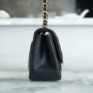 CF Classic Flap |荔枝纹 方胖子 黑金 图4
