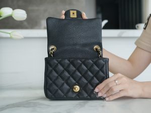 CF Classic Flap |荔枝纹 方胖子 黑金 图7