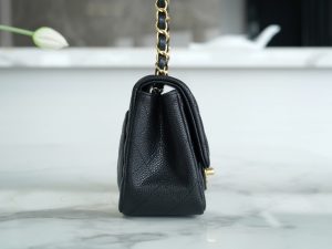 CF Classic Flap |荔枝纹 方胖子 黑金 图4