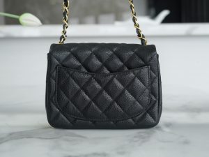 CF Classic Flap |荔枝纹 方胖子 黑金 图5