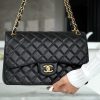 CF Classic Flap Jumbo |黑金 羊皮 大号 图1