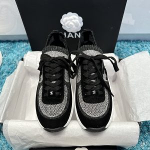 顶级版本 Chanel 2021小香最新熊猫针织系带运动鞋 图1