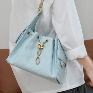 Chanel small hobo 蒂芙尼蓝小号 图3