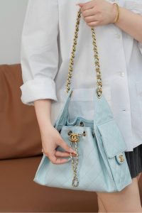 Chanel small hobo 蒂芙尼蓝小号 图4
