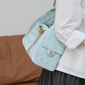 Chanel small hobo 蒂芙尼蓝小号 图9