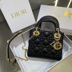 D1or Lady Mini 3格 黑色金扣 图1