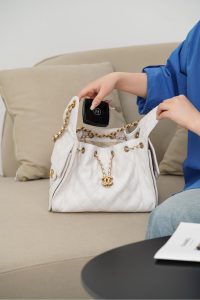 Chanel small hobo 白色 鱼子酱 小号 图5