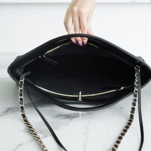 Chanel 31bag 大号黑色 褶皱小牛皮 图6