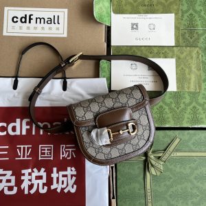 【配置专柜包装】760198全新系列焕新呈现Gucci Horsebit1955系列腰包,兼备百搭特性与实用功能。这款腰 图1