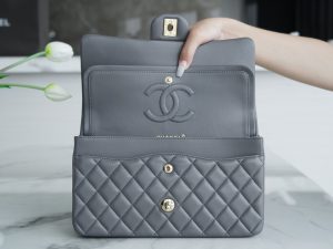 CF Classic Flap| 中号 羊皮 深灰ʚྀིɞ 图8