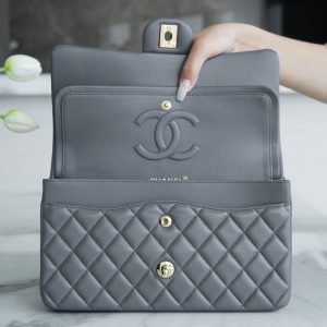 CF Classic Flap| 中号 羊皮 深灰ʚྀིɞ 图8