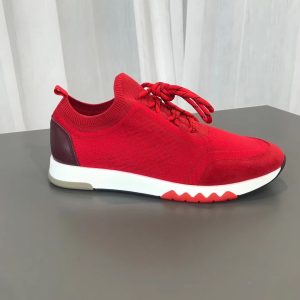 ••新品••【HERMÈS】爱马仕高端男士飞织•运动 休闲鞋••专柜代购原单货!原版进口牛皮 拼接进口飞织面料牛皮内里牛 图1