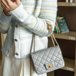 Chanel 金球方胖子 灰蓝色 图2