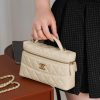 Chanel 25c 手柄盒子包 荔枝牛 米白 图1