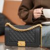Chanel leboy 小球纹黑金中号 图1