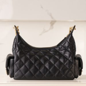 CHAENL 25c 小号嬉皮 hobo bag 黑金 图3