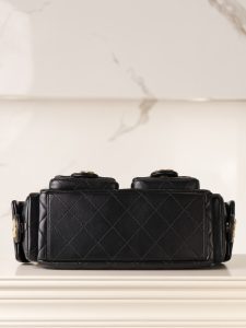 CHAENL 25c 小号嬉皮 hobo bag 黑金 图9