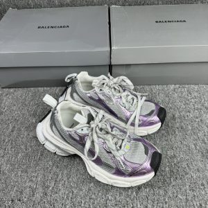 上新 Balenciaga巴黎世家 3XL 圆头系带 低帮 生活休闲鞋 紫色 图1
