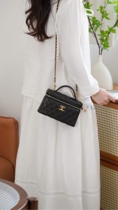 Chanel 25P 新款饭盒包 黑金 荔枝牛 图3