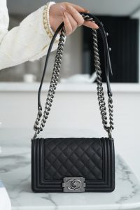 Chanel Leboy 大球纹 黑银小号 图2