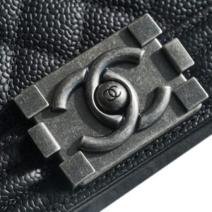 Chanel Leboy 大球纹 黑银小号 图9