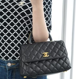 CHANEL 23P Coco handle 黑色 小号 图1