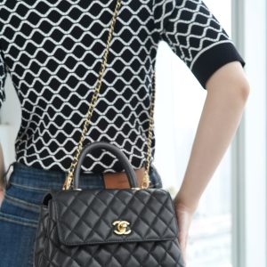 CHANEL 23P Coco handle 黑色 小号 图5